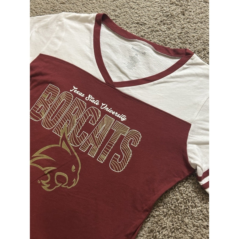 Women's NCAA Texas State Bobcats V Neck Shirt - XL